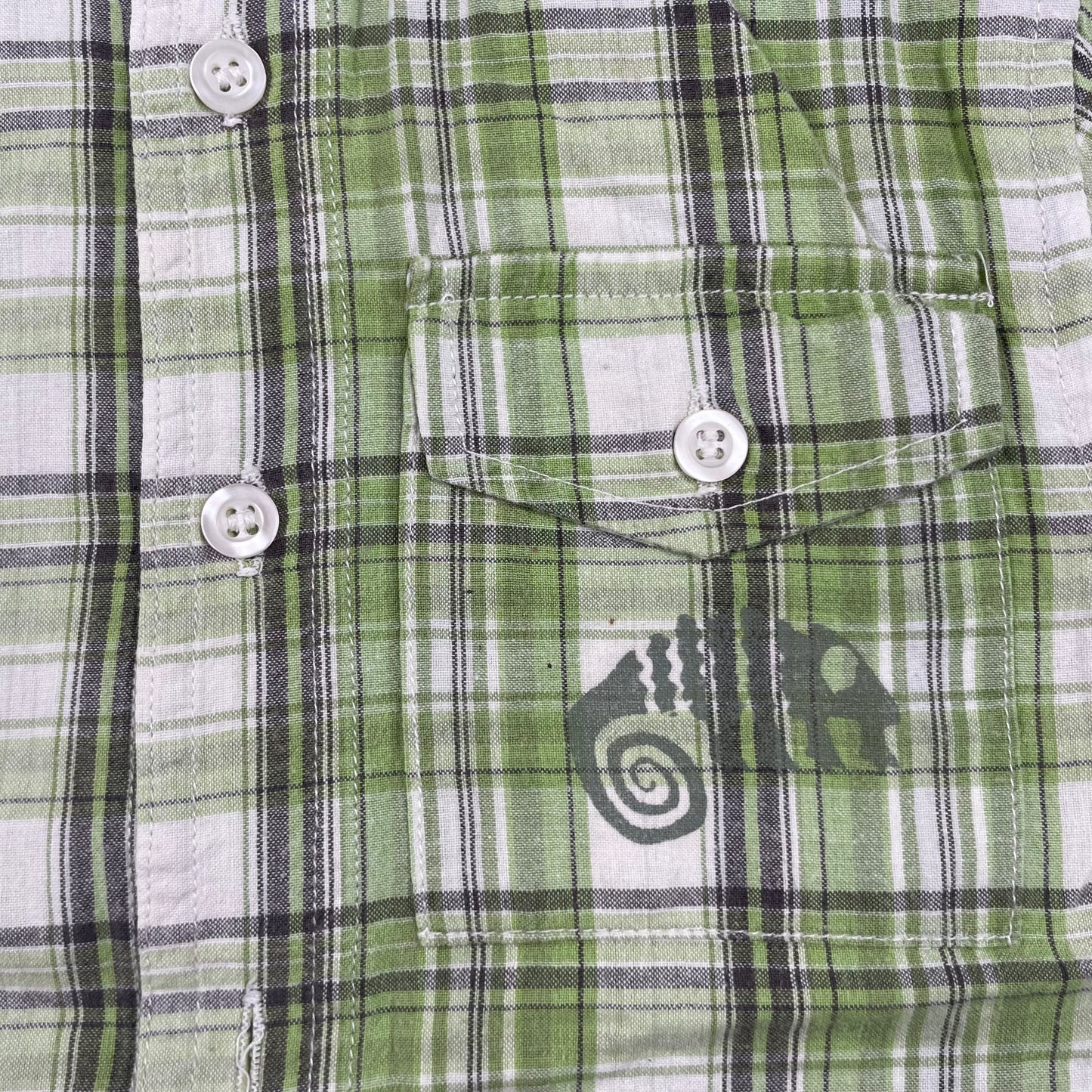 Grünes kariertes Hemd für Jungen – fabric