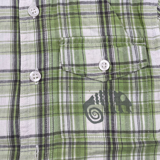 Grünes kariertes Hemd für Jungen – fabric