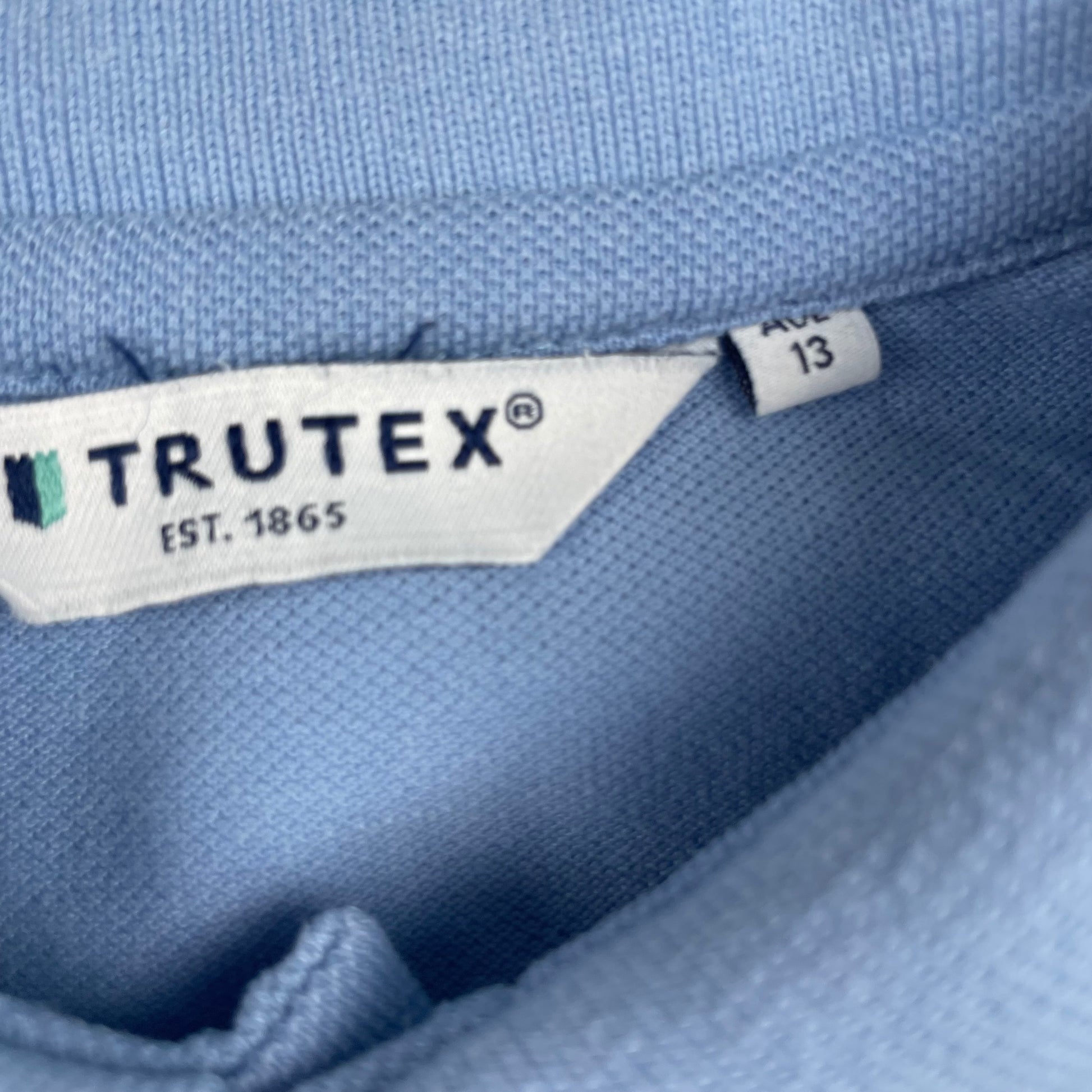 Blaues Poloshirt von Trutex in Größe 13 Jahre aus Polyester und Baumwolle – inside