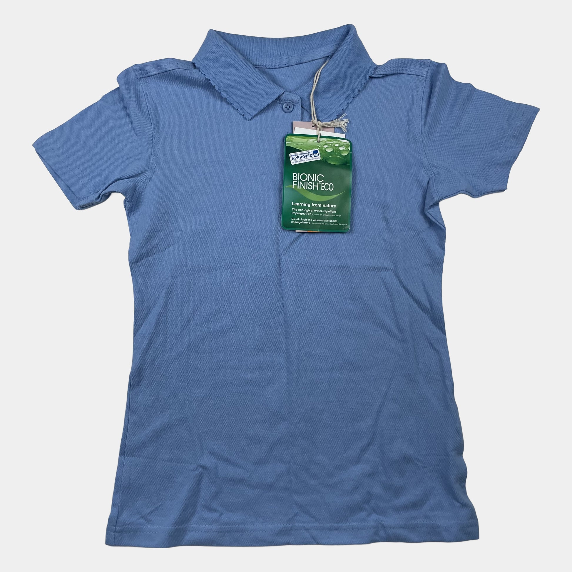 Blaues Polo-Shirt für Mädchen, 8–9 Jahre, aus Baumwolle, von Lily & Dan – front