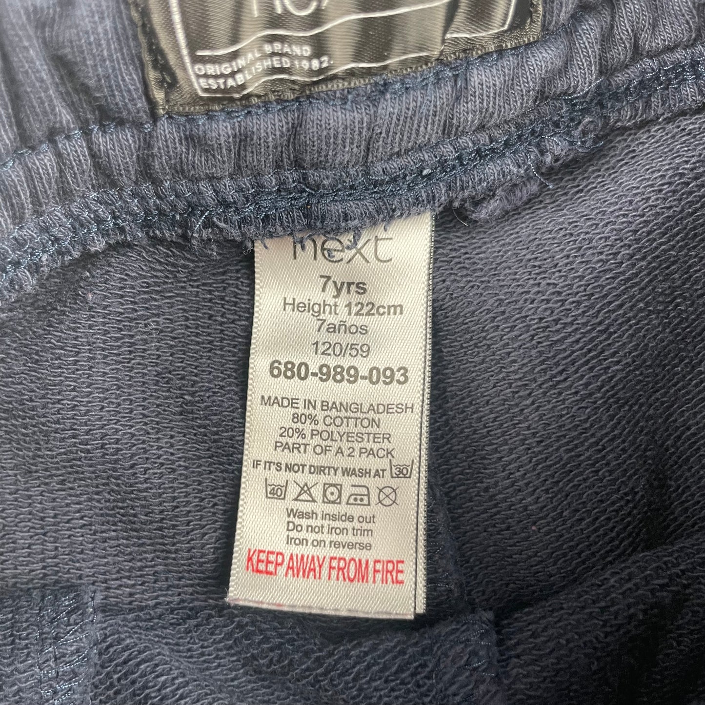 Blaues Kinder-Shorts mit Kordelzug – label