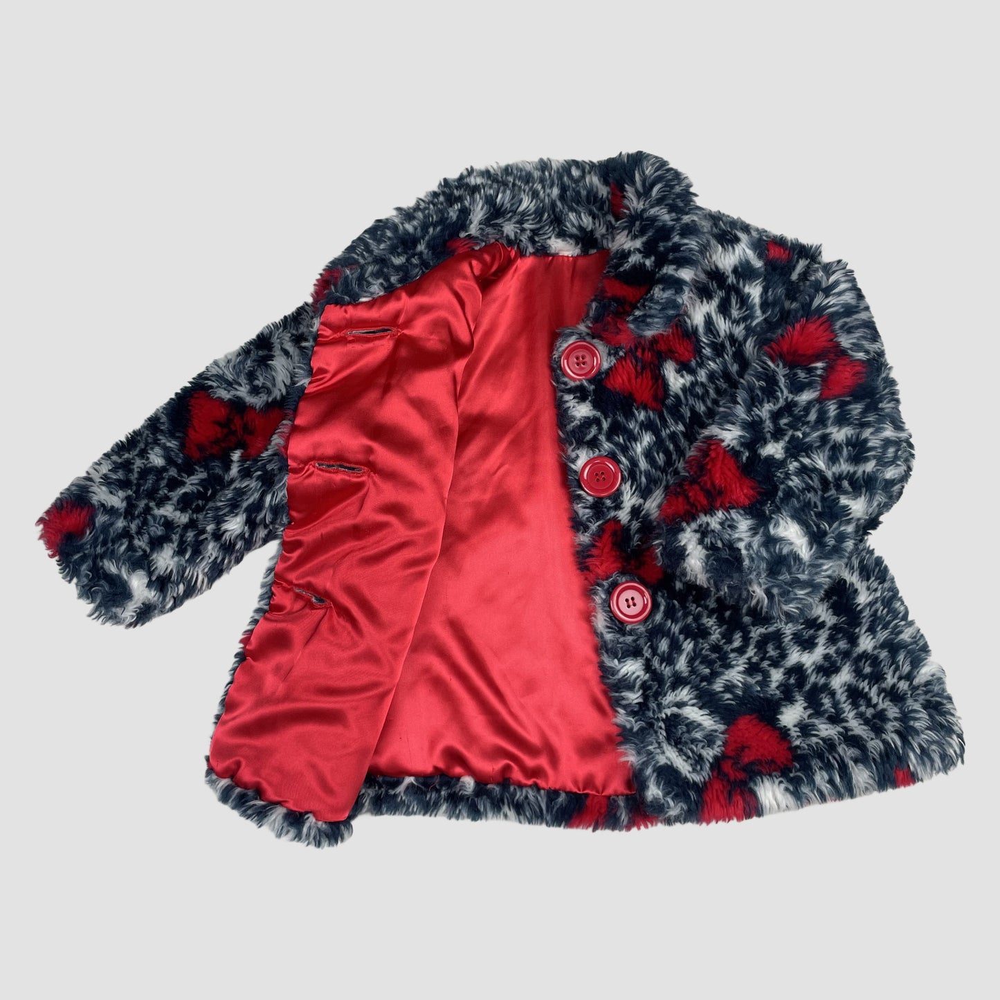 Etikett der George Jacke: 2–3 Years (92–98 cm), rotes Satinfutter – inside