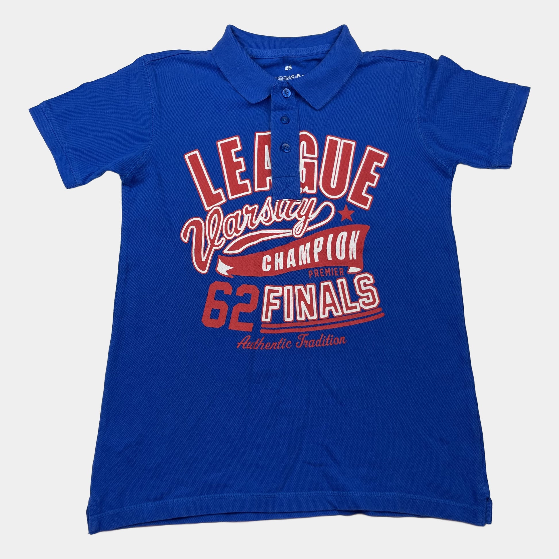 Blaues Varsity-T-Shirt mit Aufdruck für Jungen, Größe 146-152 – front