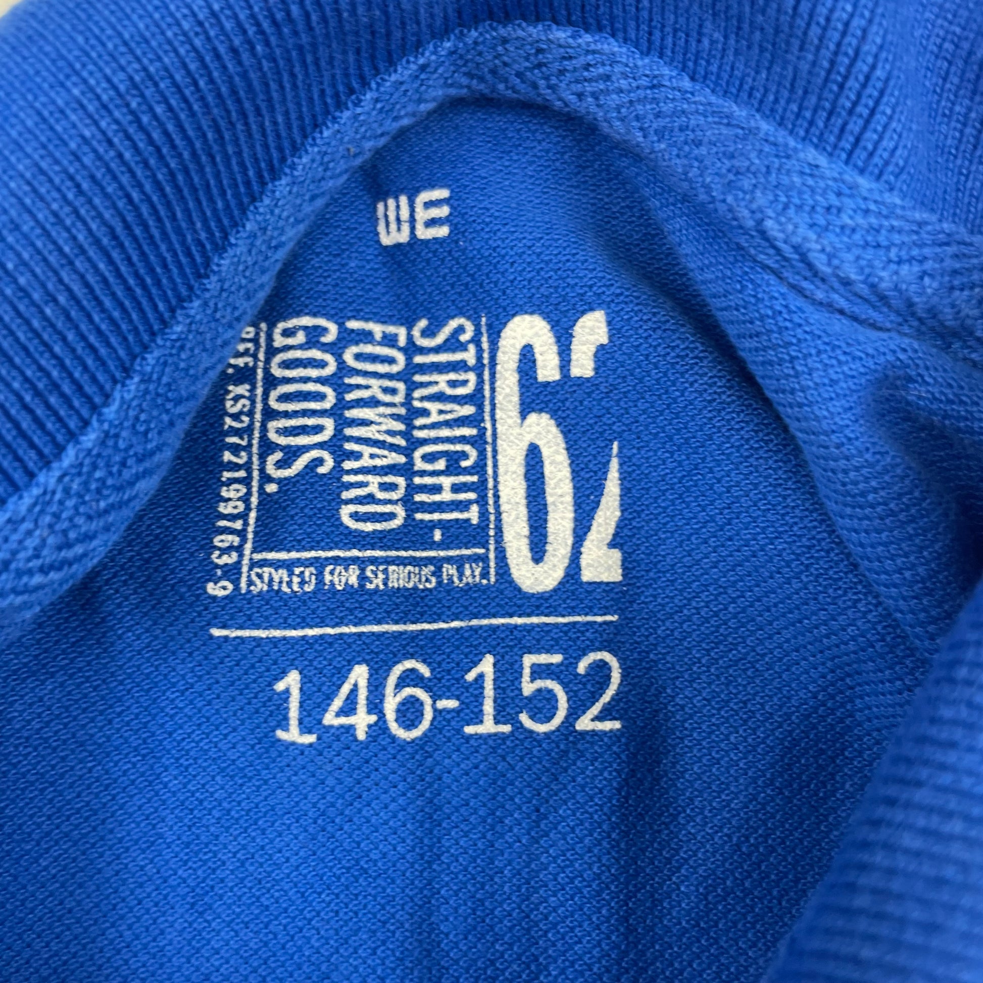 Blaues Varsity-T-Shirt mit Aufdruck für Jungen, Größe 146-152 – label