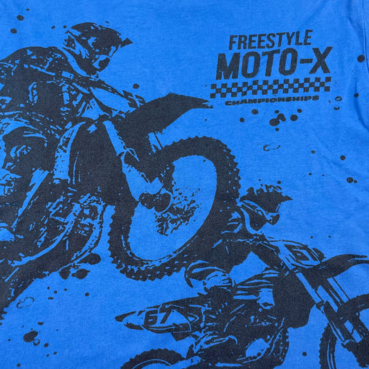 Blaues T-Shirt mit Freestyle Moto-X Design von Next für Jungen – detail