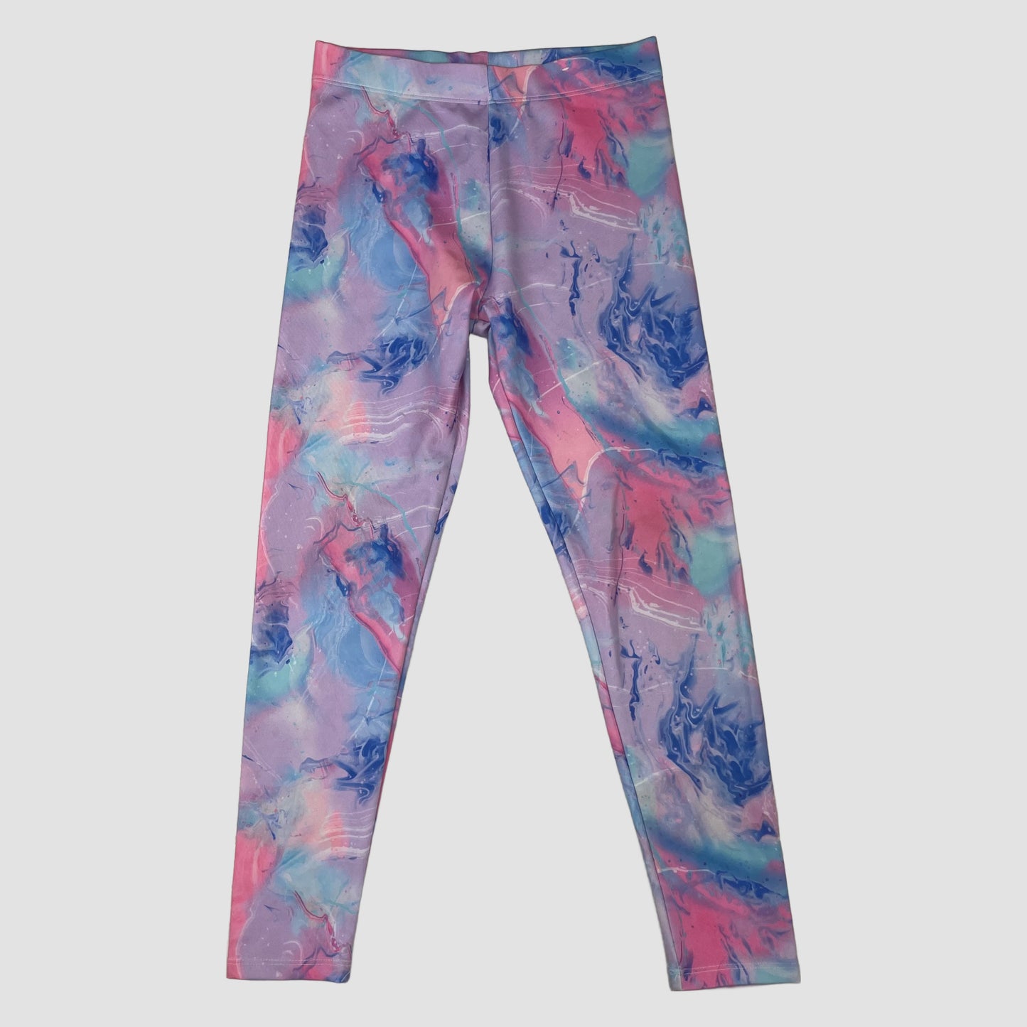 Mehrfarbige Kinder-Leggings mit Marmor-Print von George, Größe 7–8 Jahre – front