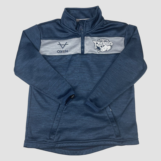 Oxen Leeds Rhinos 1/4-Zip Trainingspullover blau J8 – front