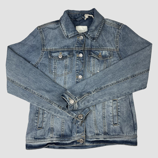 Blaue Jeansjacke von Next, Größe 13 Jahre/158 – front