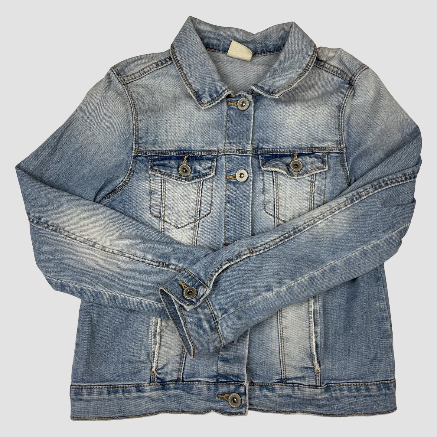 Hellblaue Jeansjacke von Zara Girls, Größe 140 (9–10 Jahre) – front