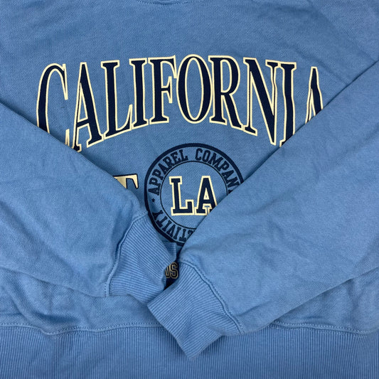 Blauer ZARA Hoodie mit California LA Print, Größe 140 (9–10 Jahre) – detail