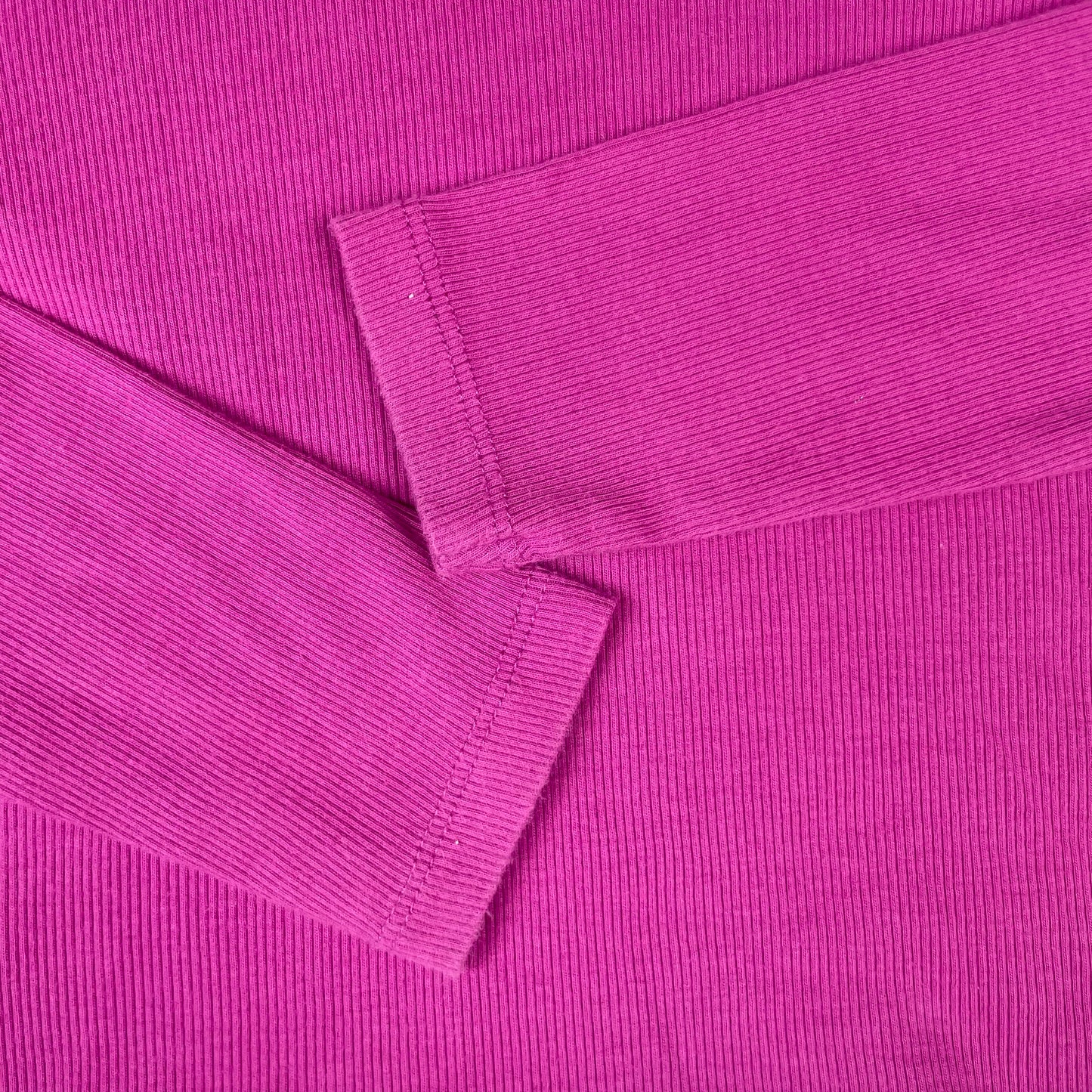 Lila Rollkragen-Longsleeve von Nutmeg mit Rippstruktur, Größe 6–7 Jahre – detail