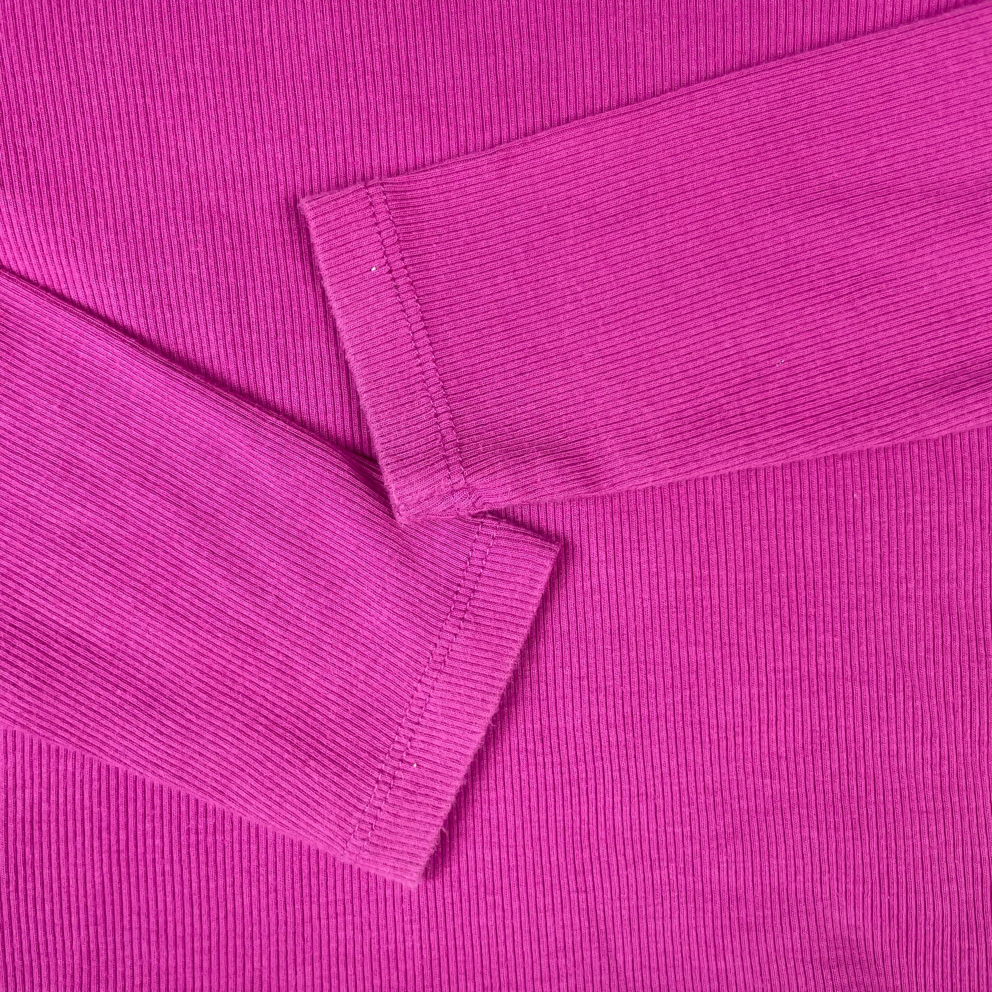 Lila Rollkragen-Longsleeve von Nutmeg mit Rippstruktur, Größe 6–7 Jahre – detail