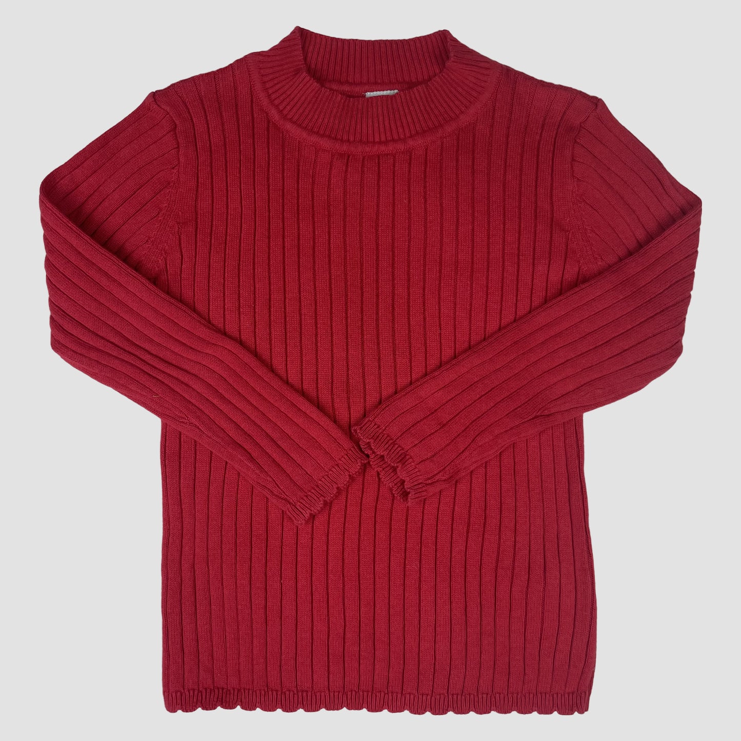 Roter Rippstrick-Pullover aus Baumwolle von Tu, Größe 2–3 Jahre – front