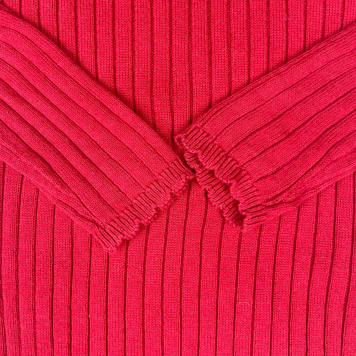 Roter Rippstrick-Pullover aus Baumwolle von Tu, Größe 2–3 Jahre – detail