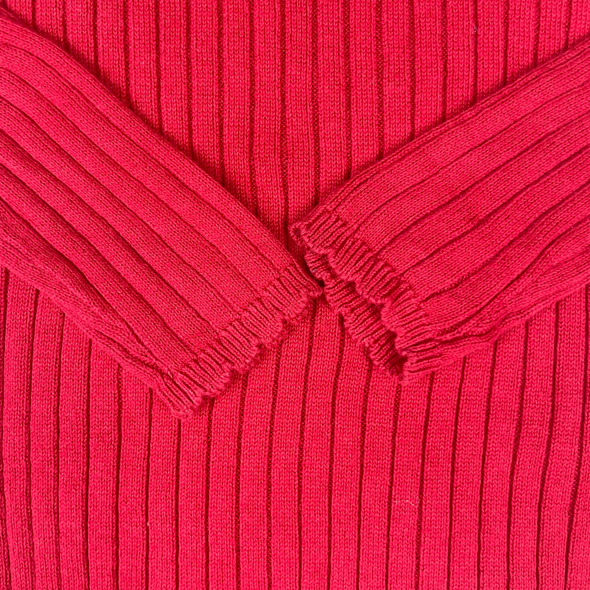 Roter Rippstrick-Pullover aus Baumwolle von Tu, Größe 2–3 Jahre – detail