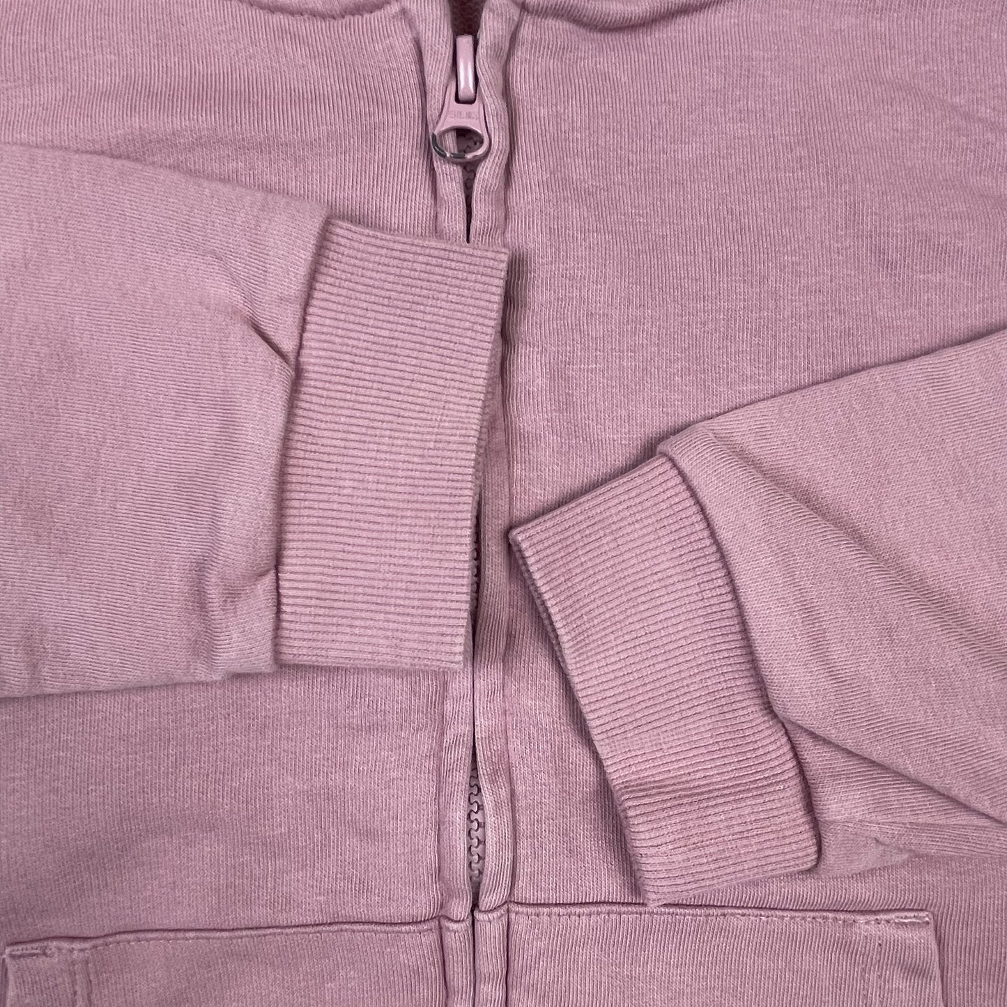 Rosa Sweatjacke von George mit Kapuze und Reißverschluss, Größe 7–8 Jahre – detail