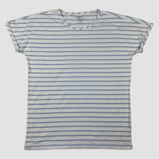 Weiß-blau gestreiftes Kinder-T-Shirt von Tchibo, Größe 146/152