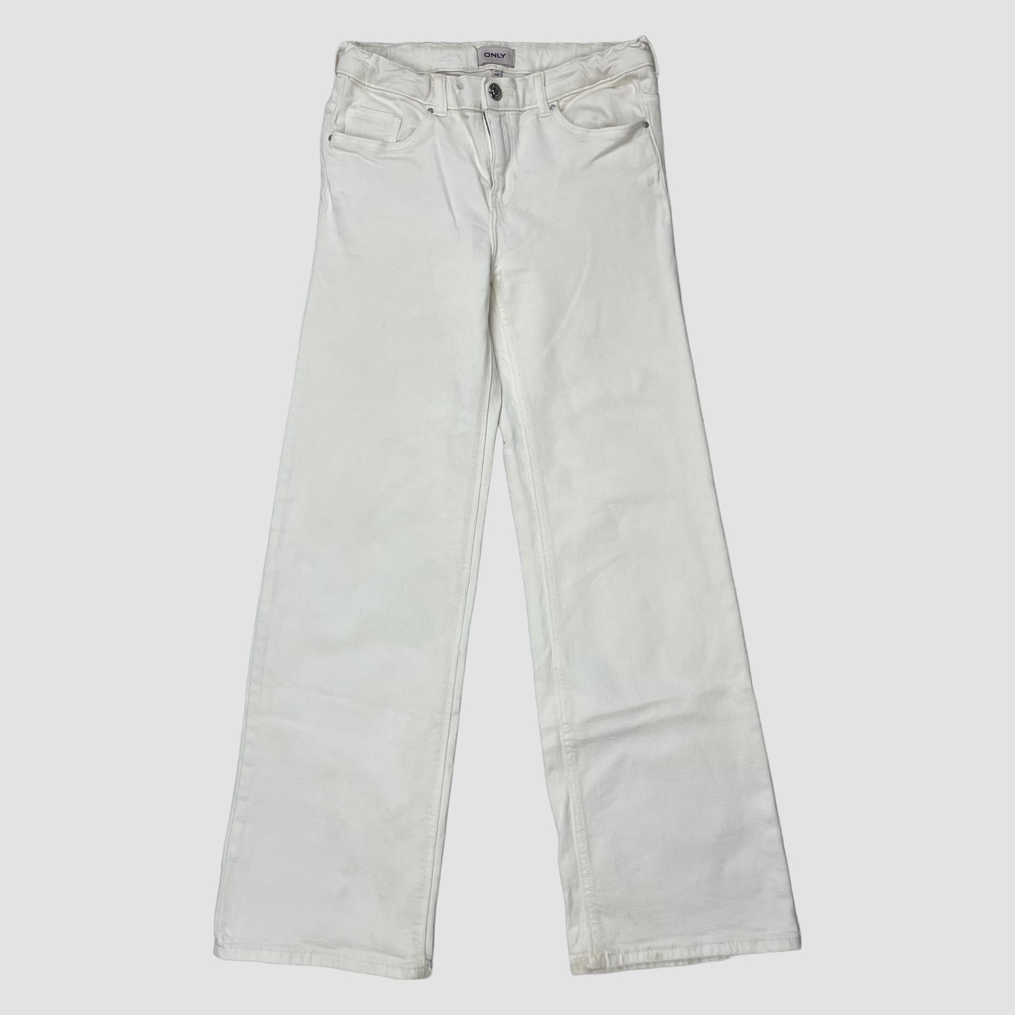 Weiße Jeans von ONLY, Größe 158 (13Y), mit geradem Bein und 5-Pocket-Design – front