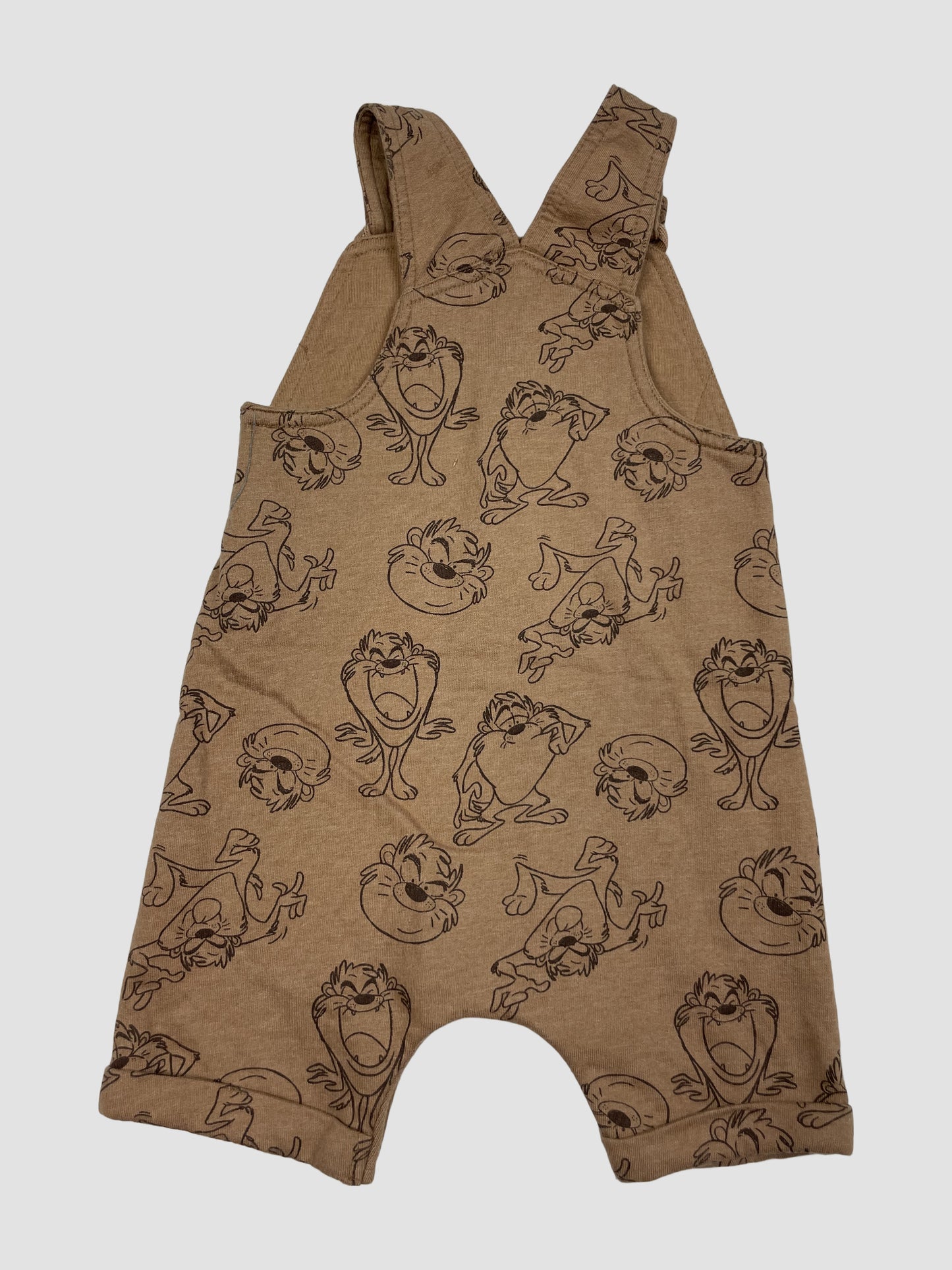 Brauner Baby-Overall mit Taz-Print von Looney Tunes, Größe 6–9 Monate 2
