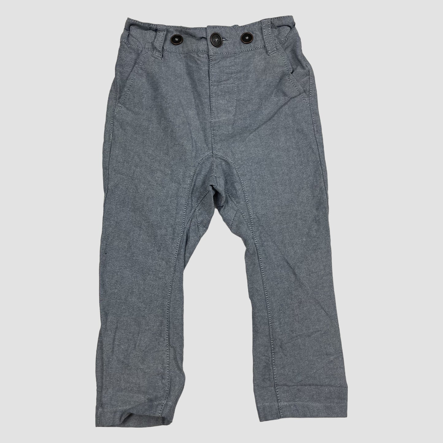 Graue Babyhose aus Baumwolle von Next, Größe 80 (9–12 Monate) – front
