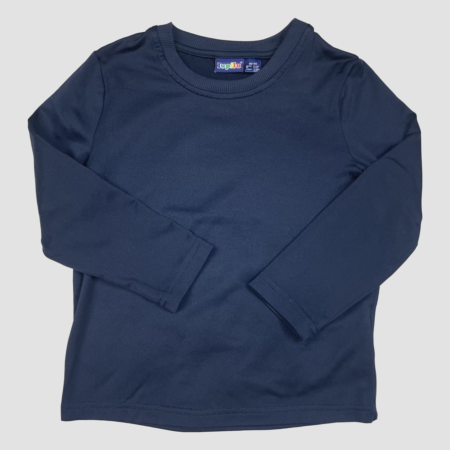 Dunkelblaues Langarmshirt von Lupilu, Größe 98/104