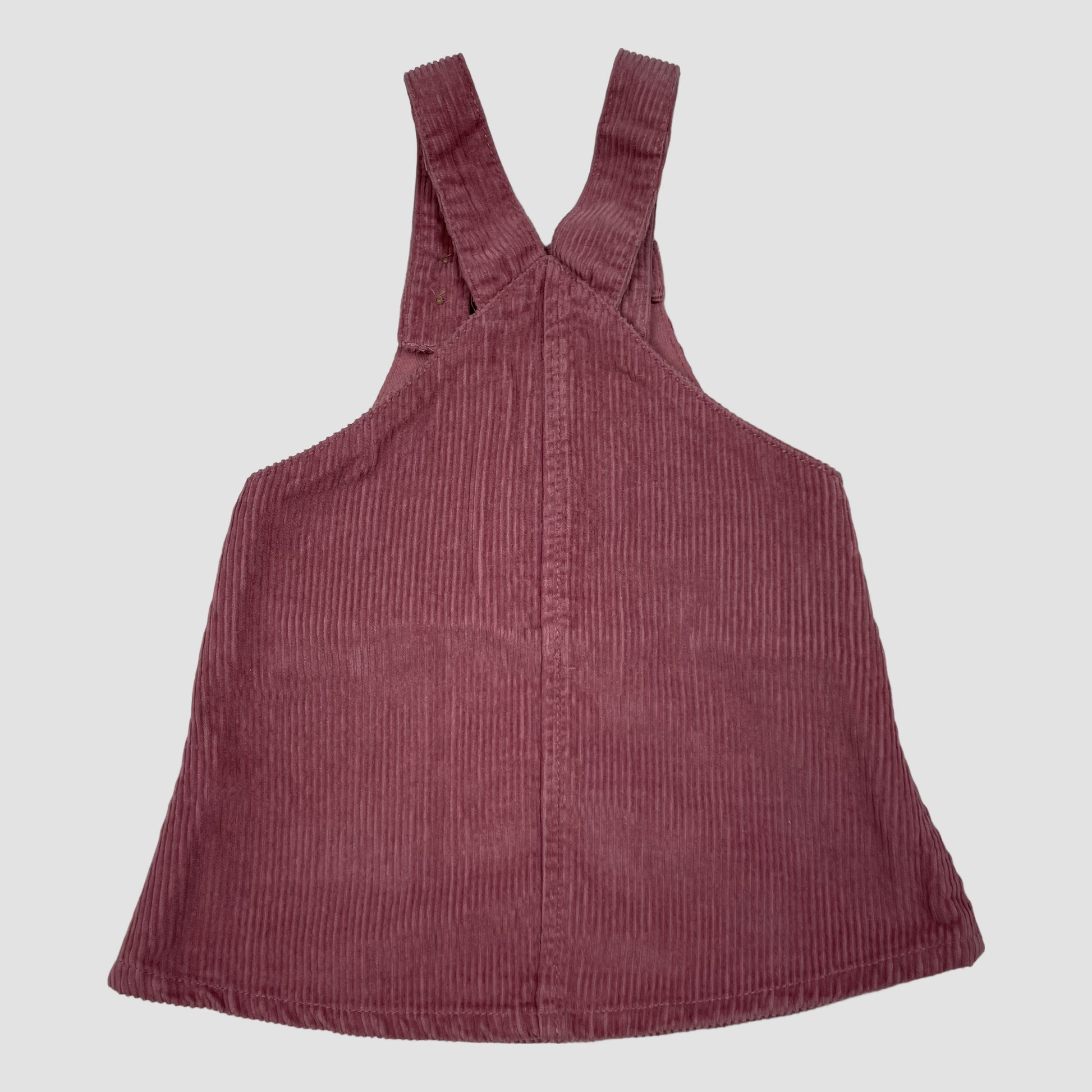 Altrosa Cord-Latzkleid von Next, Größe 6–9 Monate – back