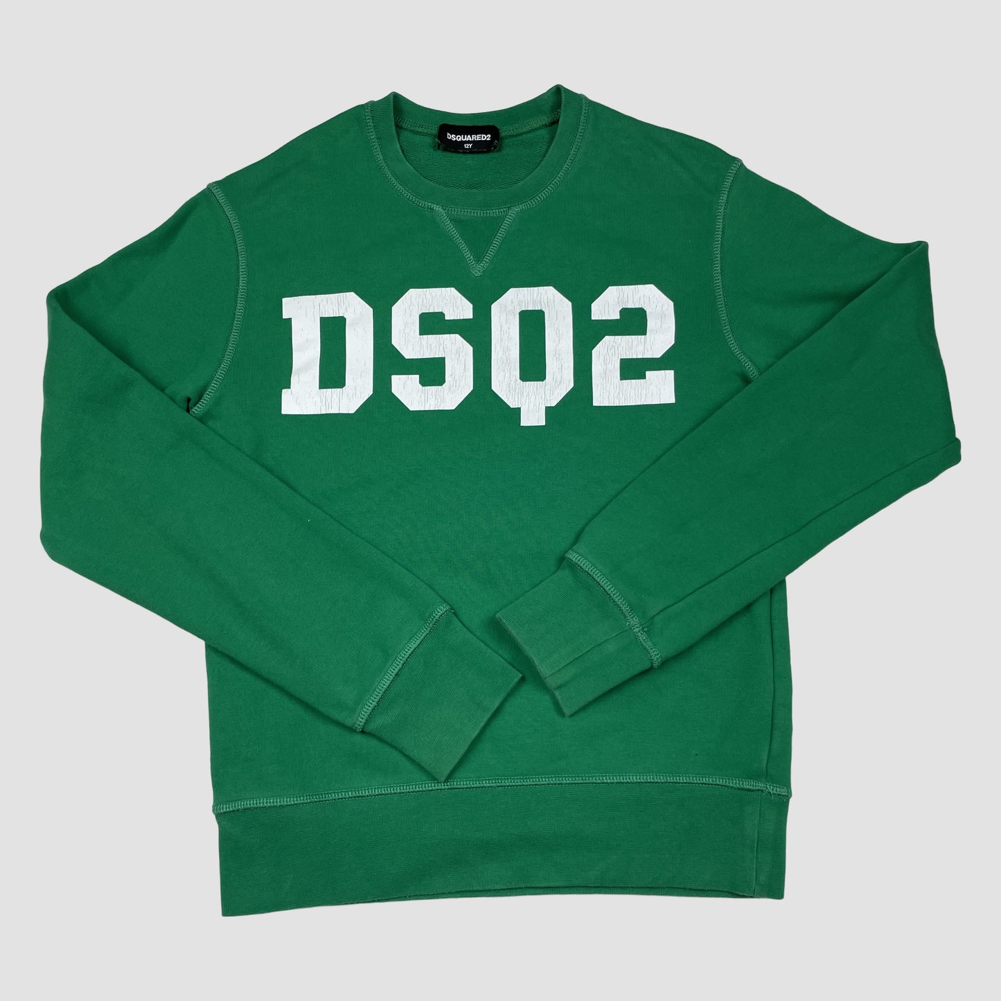 Grünes Sweatshirt mit DSQ2-Print, Größe 12Y – front