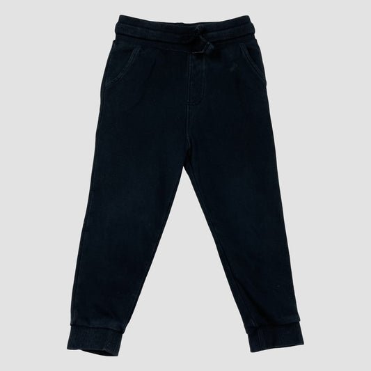 Schwarze Kinder-Sweatpants mit Bündchen und Taschen