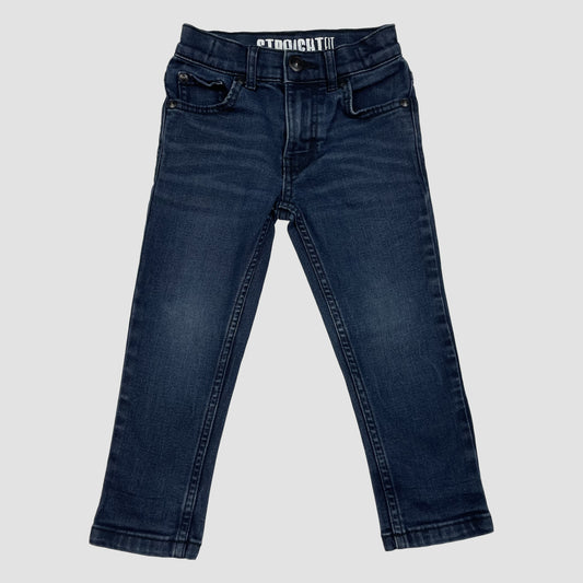 Dunkelblaue Kinderjeans Straight Fit, Größe 98 (3 Jahre), von Tu – front