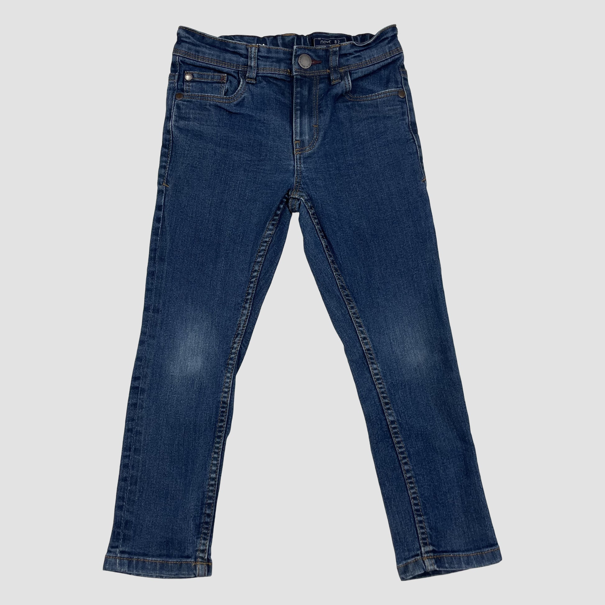 Dunkelblaue Kinder-Skinny-Jeans aus Denim, Größe 110 – front