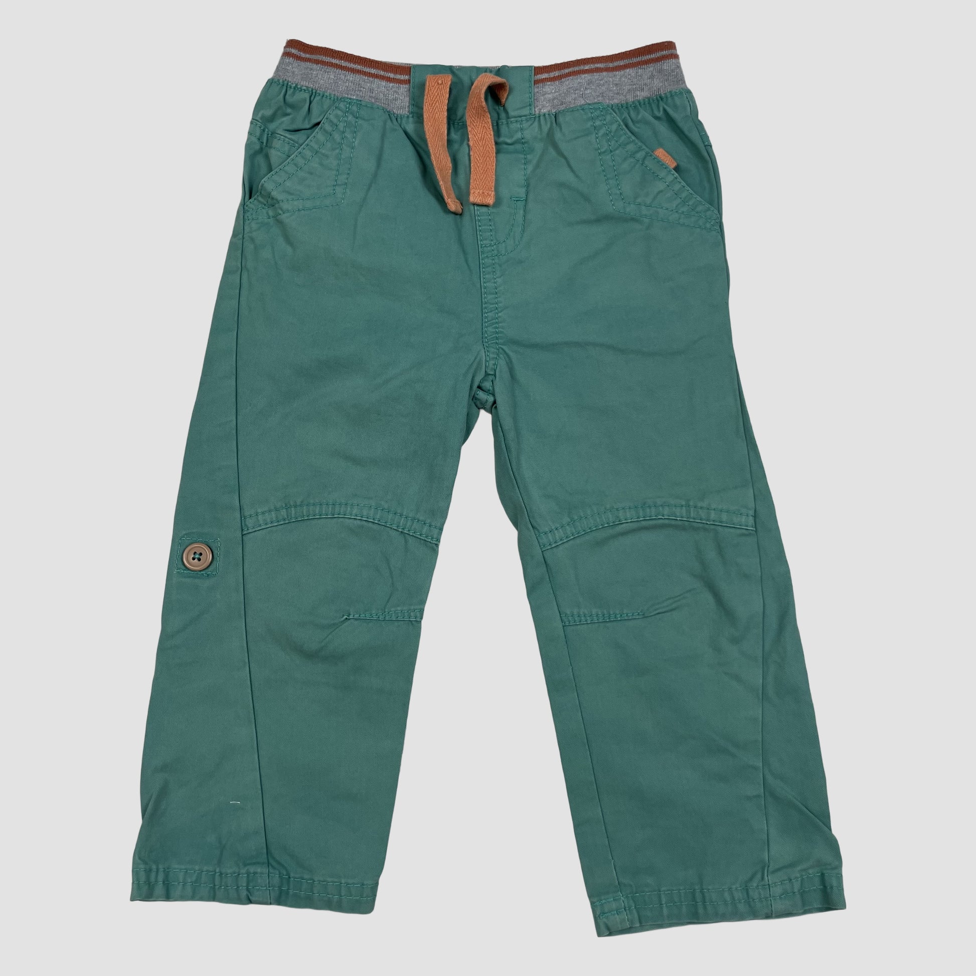 Türkise Babyhose aus Baumwolle mit Kordelzug von M&Co, Größe 12–18 Monate – front