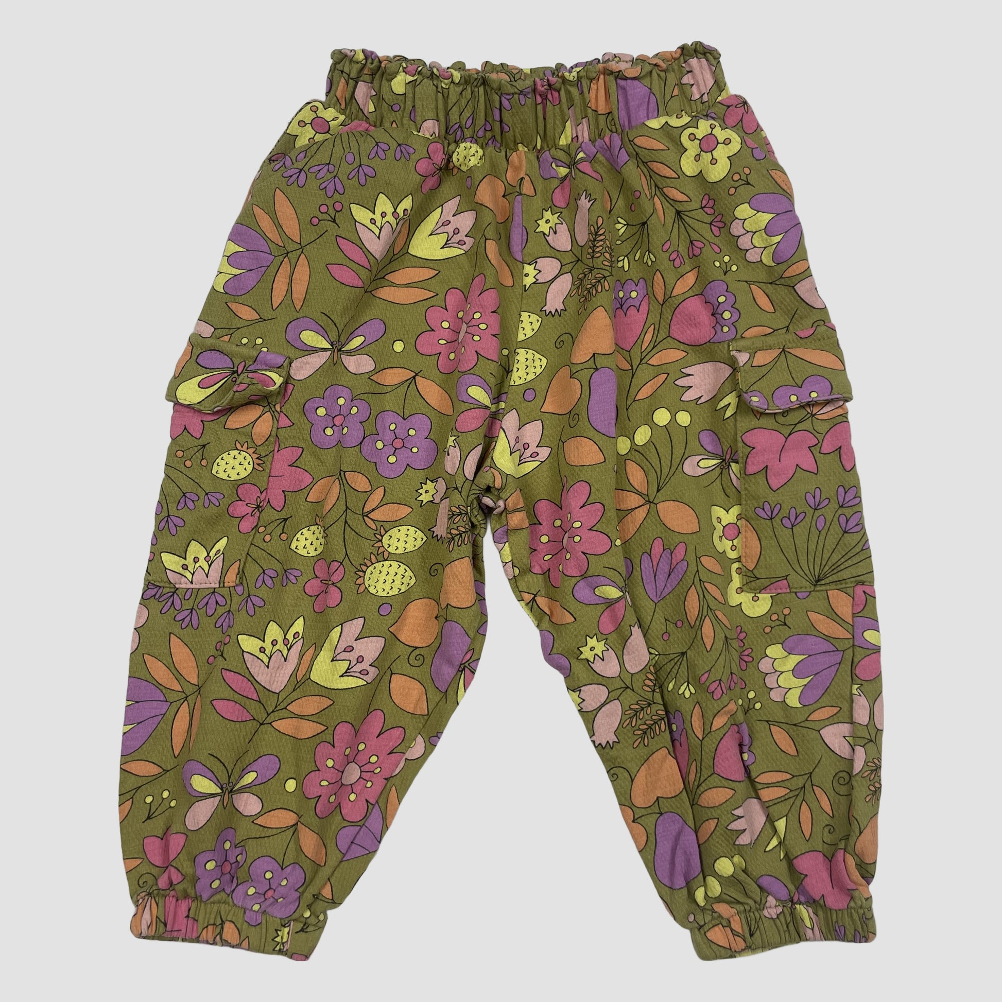 Florale grüne Baby-Hose mit elastischem Bund, Größe 12–18 Monate von Next – front