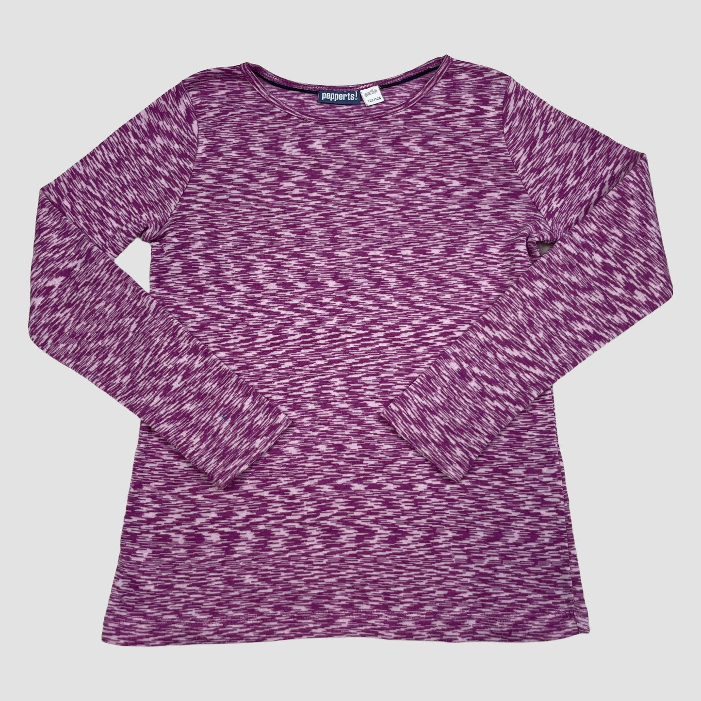 Lila meliertes Langarmshirt von pepperts!, Größe 122/128 – front