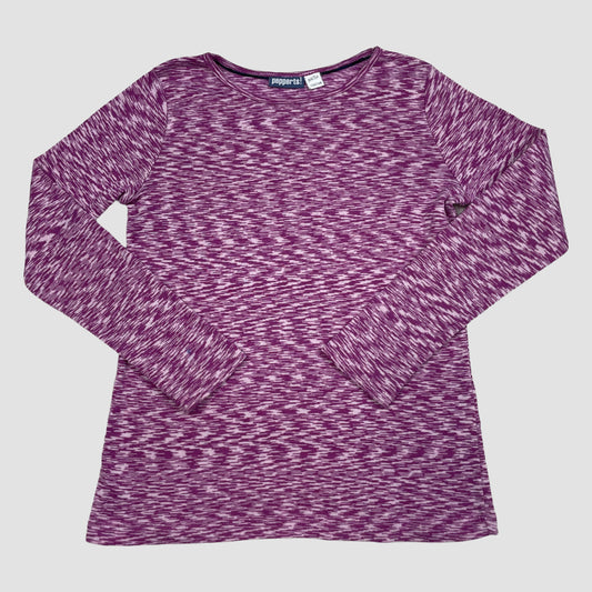 Lila meliertes Langarmshirt von pepperts!, Größe 122/128 – front