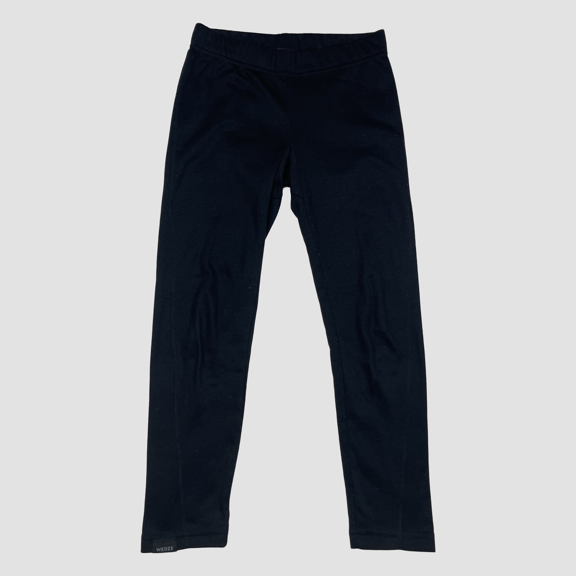 Schwarze Kinder-Leggings aus Polyester in Größe 8 Jahre mit weich angerauter Innenseite – front