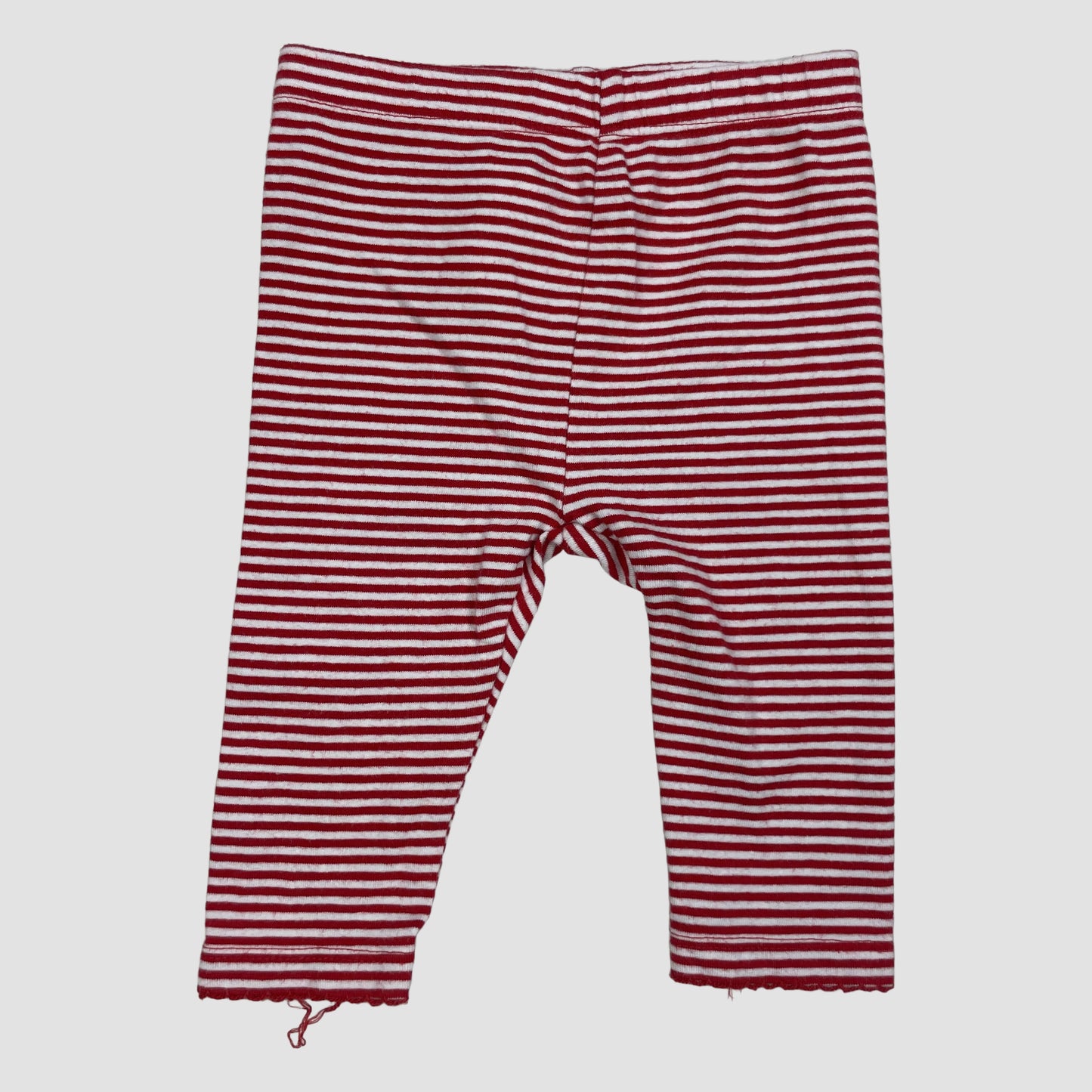 Rot-weiß gestreifte Baby-Leggings – front