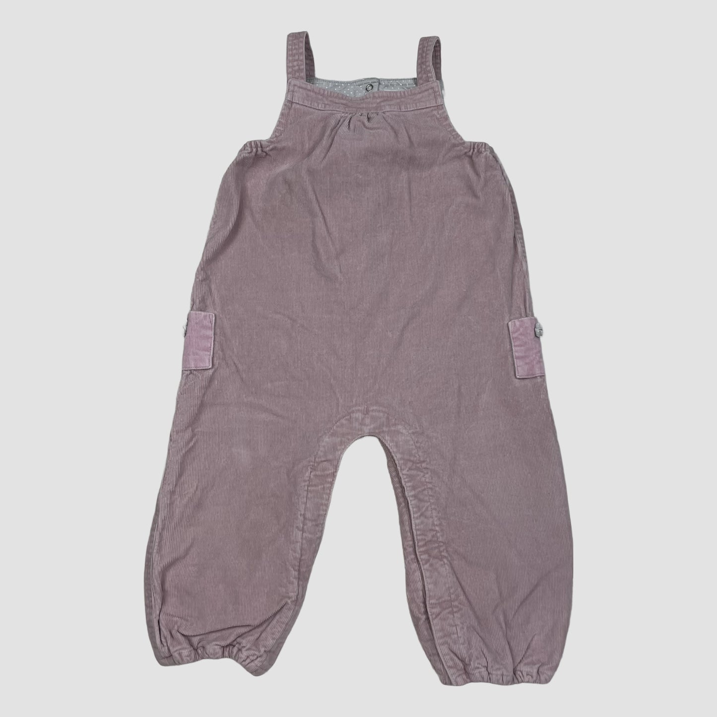 Rosa Cord-Overall von The Little White Company, Größe 12–18 Monate – front