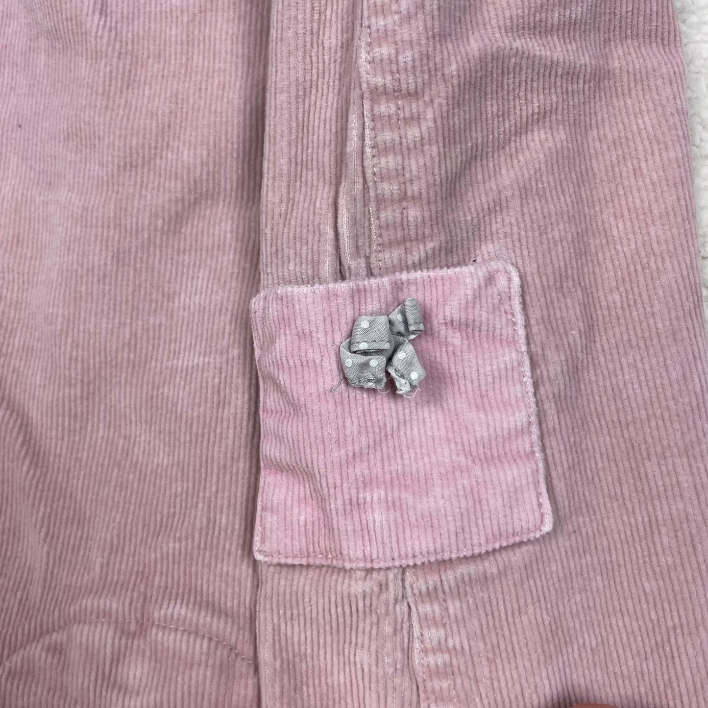 Rosa Cord-Overall von The Little White Company, Größe 12–18 Monate – detail