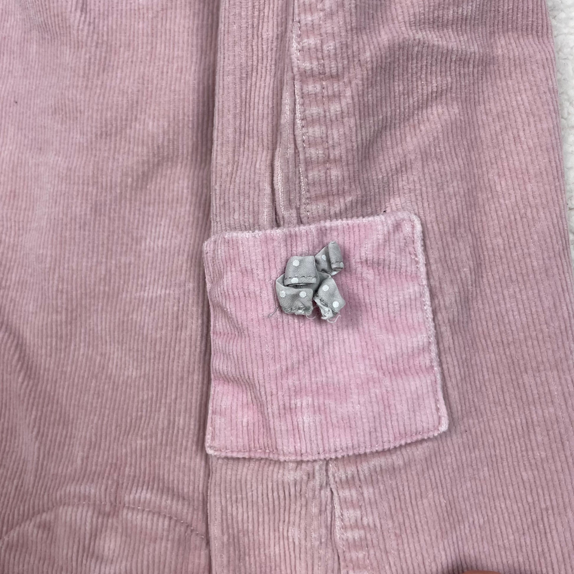 Rosa Cord-Overall von The Little White Company, Größe 12–18 Monate – detail