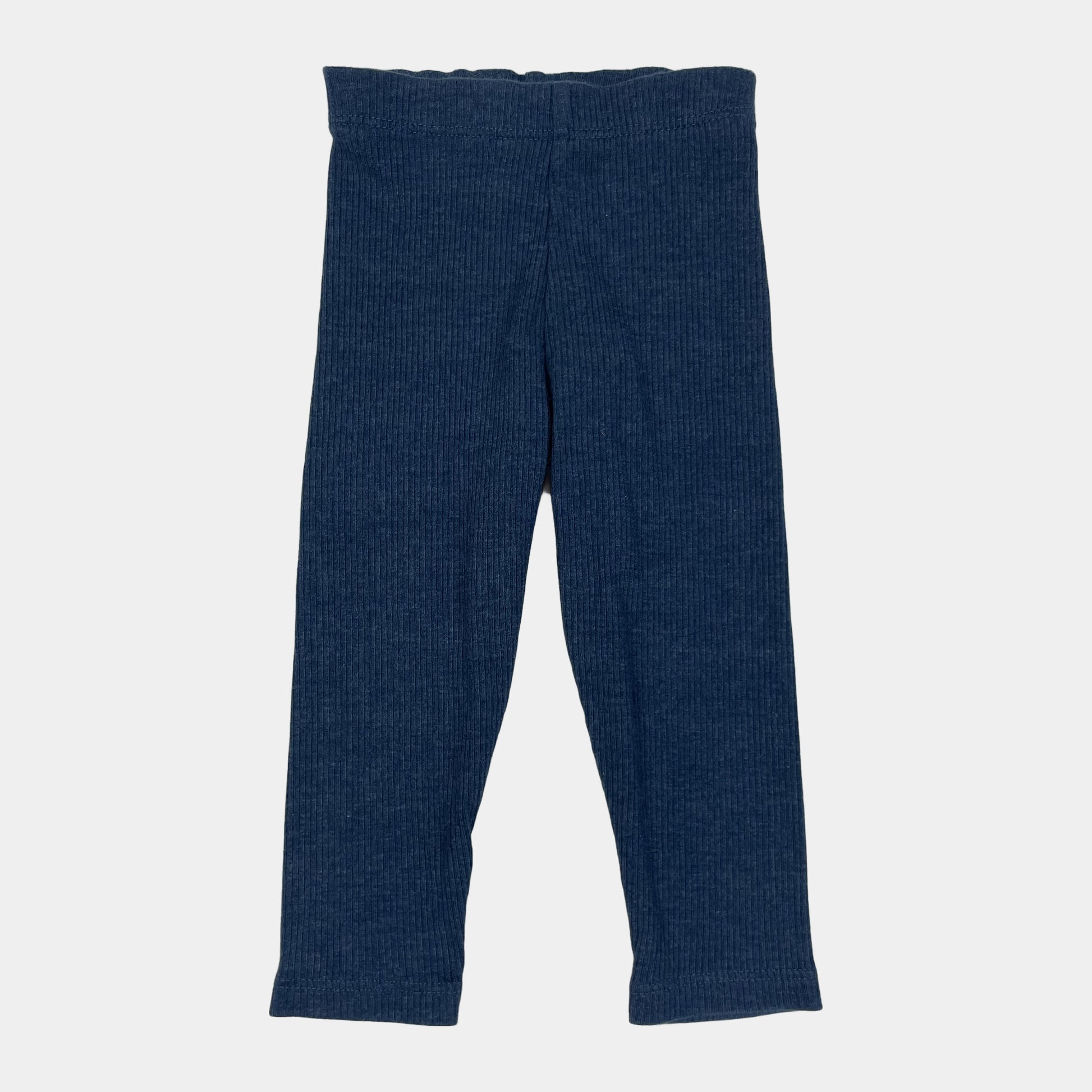 Blaue Ripp-Leggings, Größe 6–9 Monate