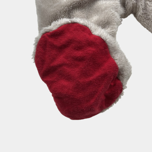 Grauer Rentier-Fleece-Overall mit Kapuze für Babys, Größe 0–3 Monate von early days – detail