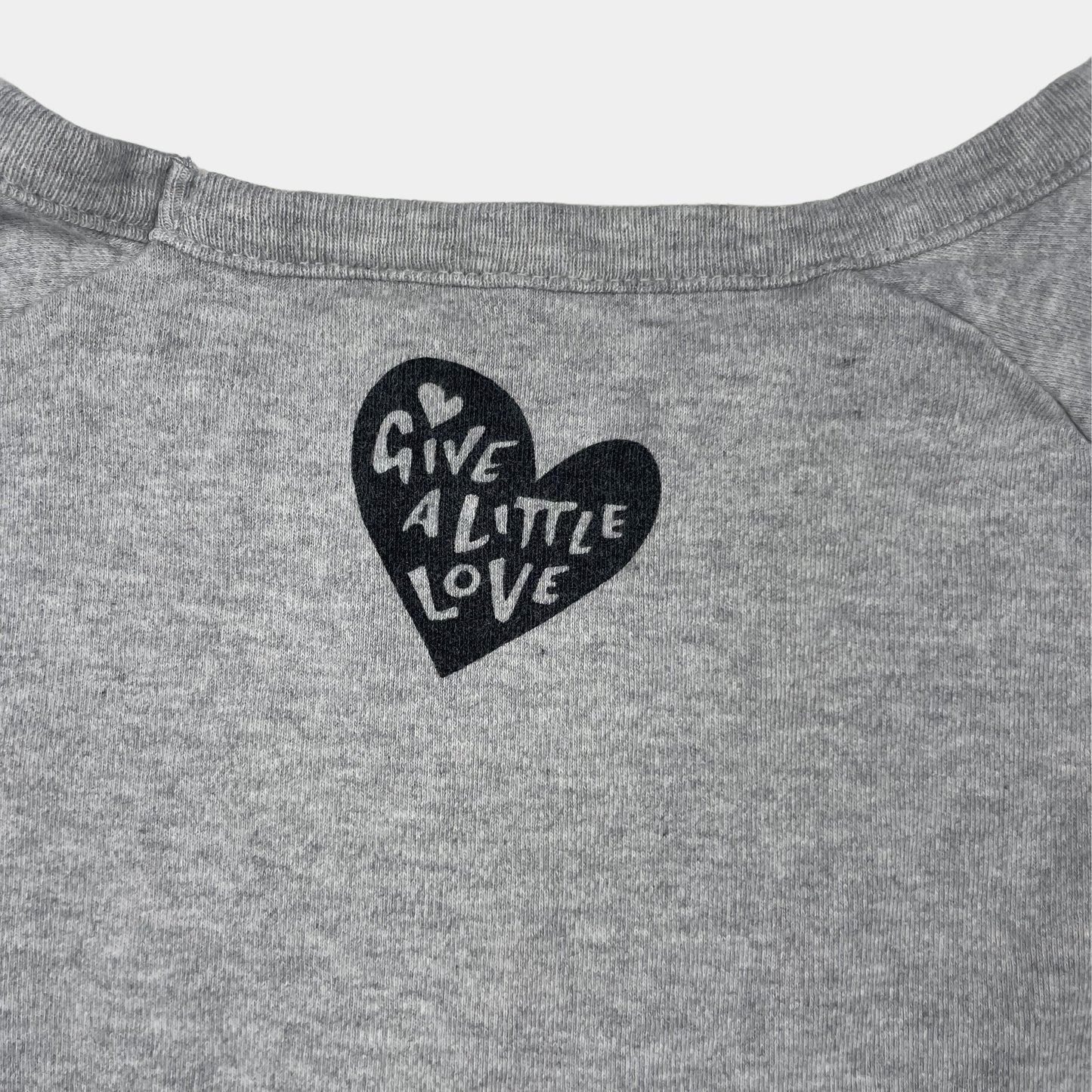 Graues Kinder-Sweatshirt mit rotem Herz-Print, Größe 12 Jahre (152)