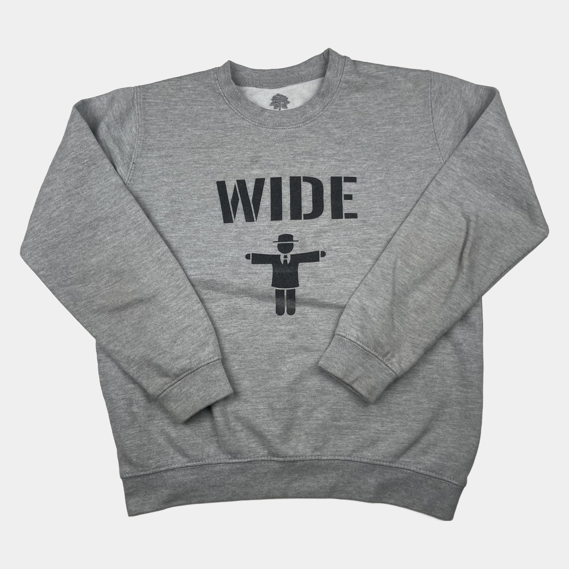 Graues Kinder-Sweatshirt mit WIDE-Print, Größe 9–10 Jahre – front