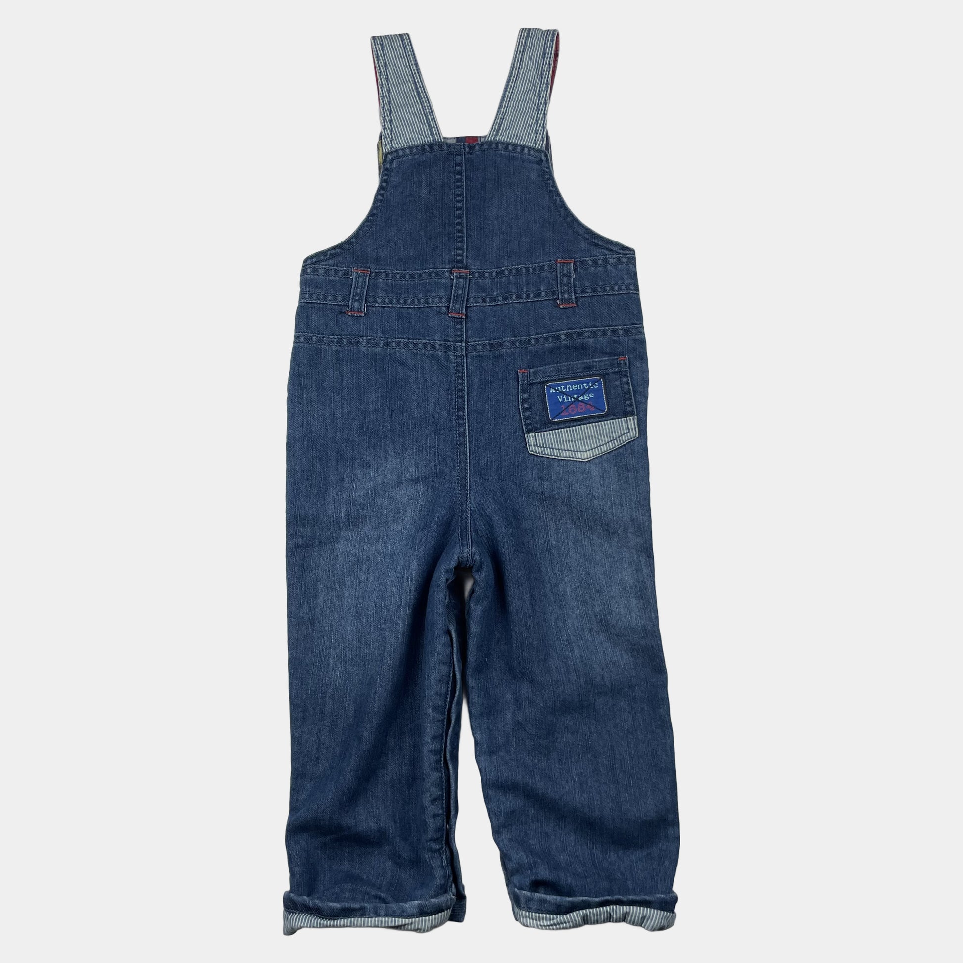 Blaue Denim-Latzhose von M&S, Größe 18–24 Monate – back