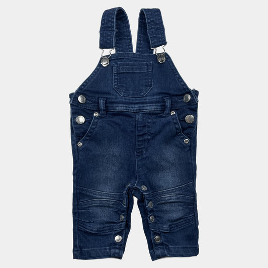 Dunkelblaue Denim-Latzhose für Babys, Größe 62 – front