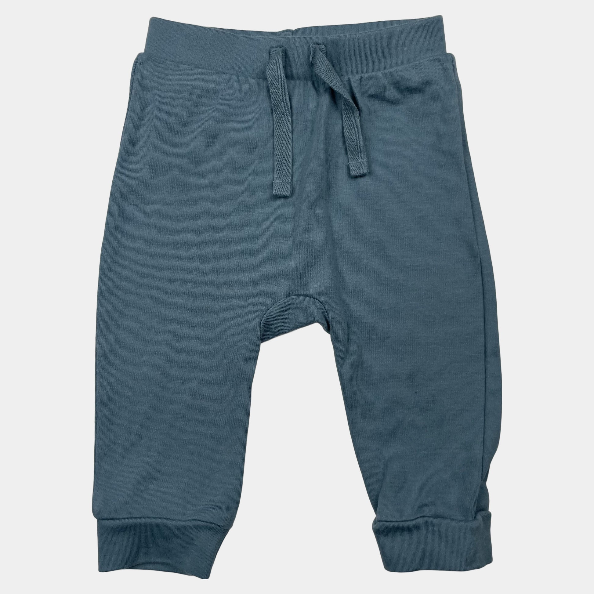 Blaue Baby-Jogginghose aus Baumwolle mit Kordelzug, Größe 3–6 Monate – front