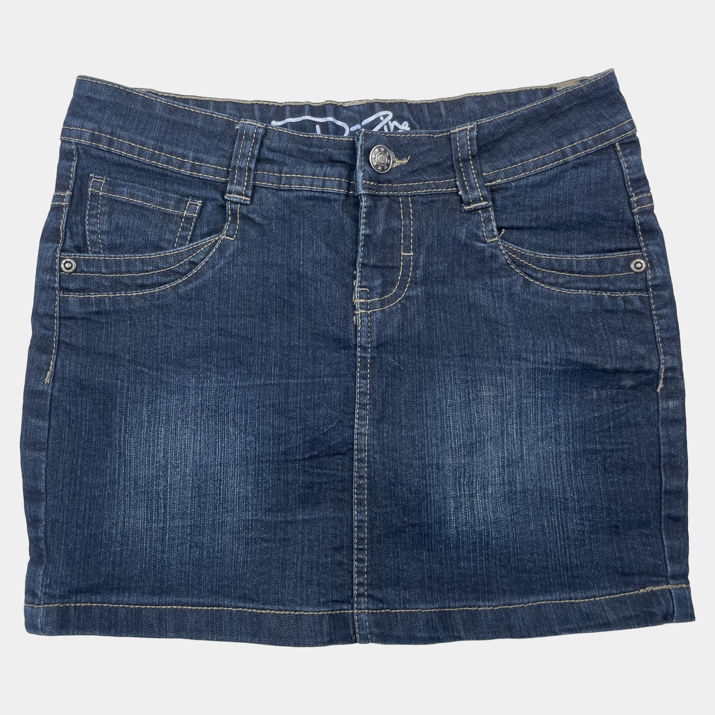 Blauer Jeansrock in Größe 152 von D-Zine Jeans mit 5-Pocket-Design – front