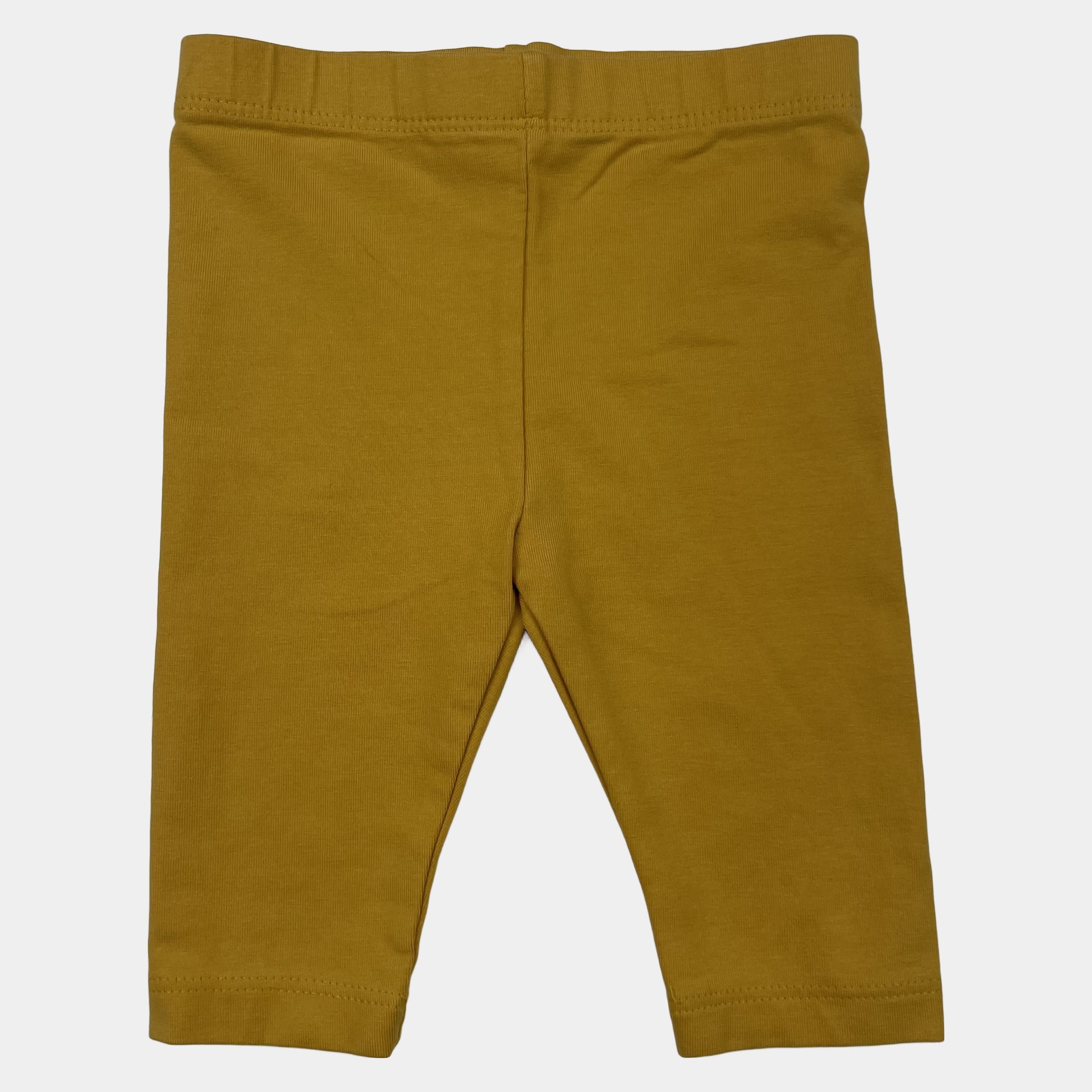 Gelbe Baby-Leggings aus Baumwolljersey, einfarbig