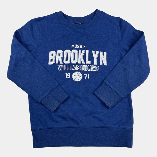 Blaues Sweatshirt mit Print 'BROOKLYN WILLIAMSBURG 1971' – front
