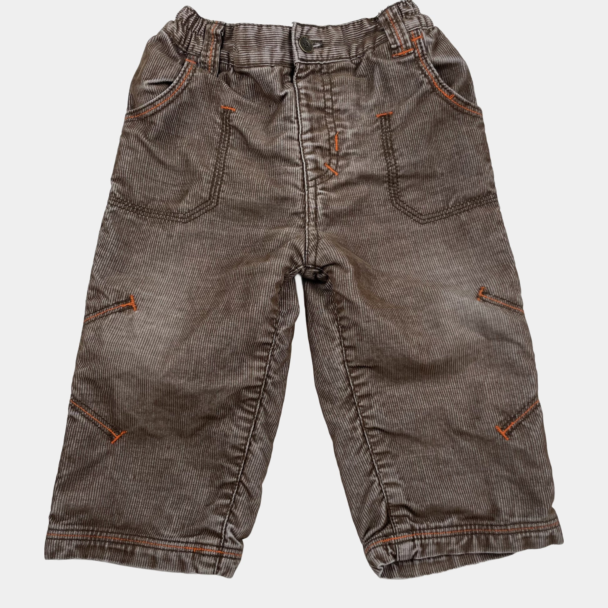 Braune Cordhose mit Taschen für 9-12 Monate – front